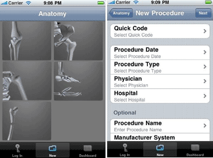 Image: Screenshot of the InVivolink “Remote Control” mobile application on the iPhone (photo courtesy iTunes).